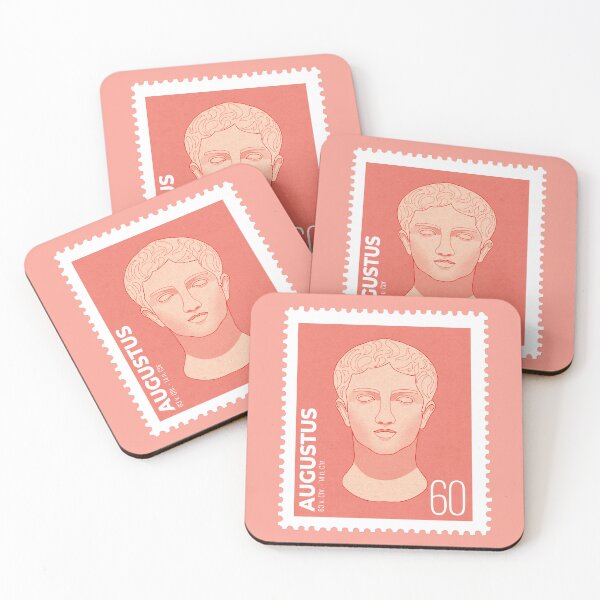 Item preview, Postage stamp featuring an image of Augustus - the first Roman emperor designed and sold by sanbrill.