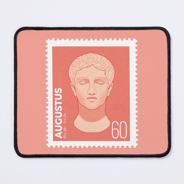 Item preview, Sello postal con la imagen de Augusto, el primer emperador romano. designed and sold by sanbrill.