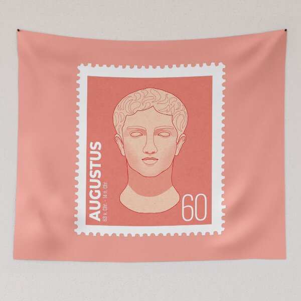 Item preview, Postage stamp featuring an image of Augustus - the first Roman emperor designed and sold by sanbrill.