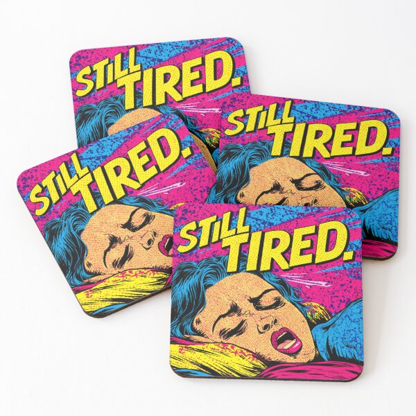 Item preview, Sleepy Face Sticker Pop Art Retro Comic Tired Expression Cartoon Character Vinyl Decal Laptop Accessory Aesthetic Design Creative Gift designed and sold by Blackcanvas444.