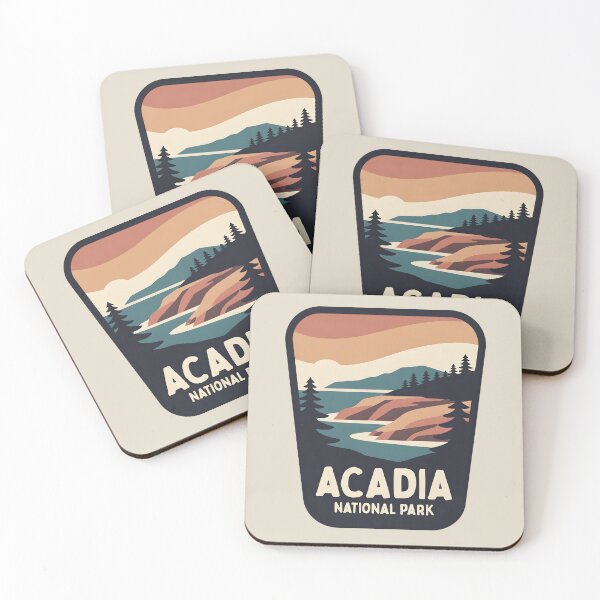 Item preview, Vintage Acadia National Park Badge - Retro Maine Coastal Design designed and sold by tokyojeff.