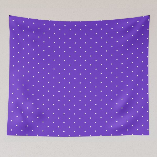Item preview, White polka dots on purple background designed and sold by RishabhArts1.