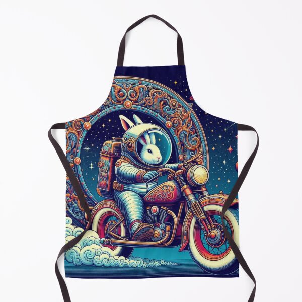 Item preview, Cosmic Rabbit Rider – Astronaut Motorcycle Fantasy designed and sold by Dogandesighn.