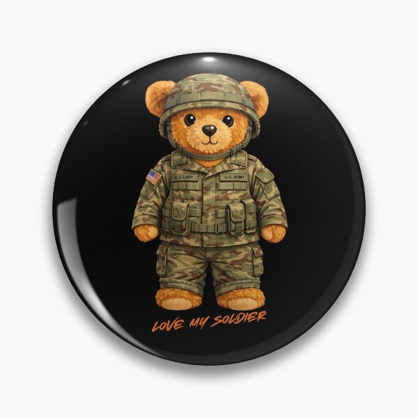 Item preview, Cute Army Teddy Bear in Camouflage Uniform - Military Soldier Gift designed and sold by CuteBear87.