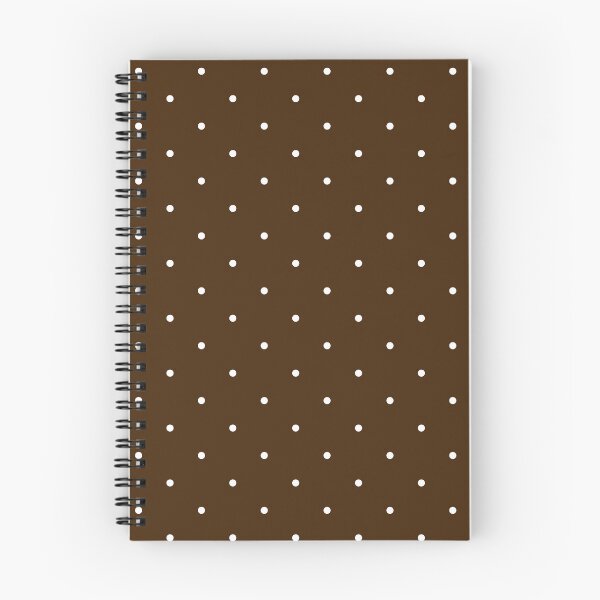 Item preview, White polka dots on brown background designed and sold by RishabhArts1.