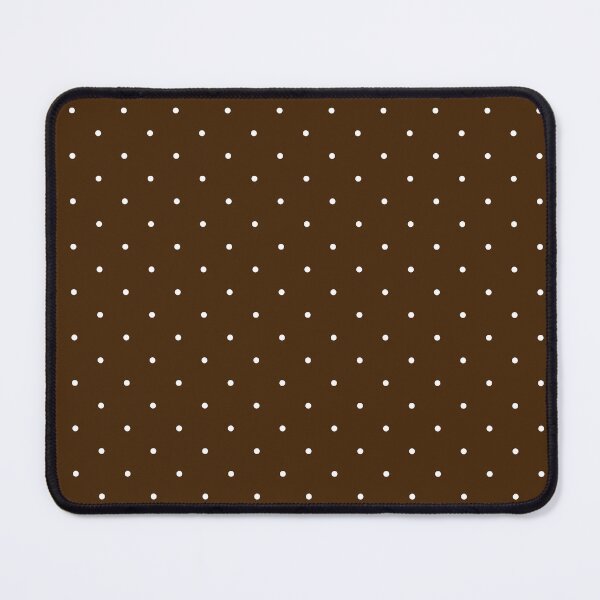 Item preview, White polka dots on brown background designed and sold by RishabhArts1.