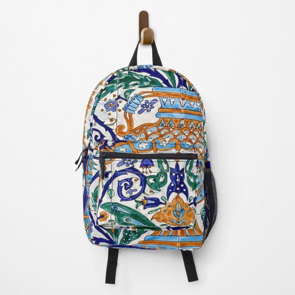 Artikelvorschau, Mediterranes Keramikfliesenmuster mit floralen Motiven entworfen und verkauft von MatthewHeights.