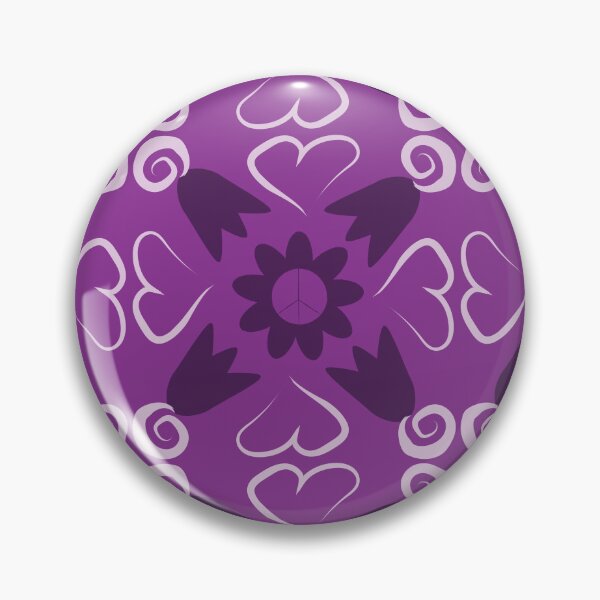 Item preview, Purple Peace Flowers Tulips Hearts in Square Orientation designed and sold by Digitalmyth's Designs.