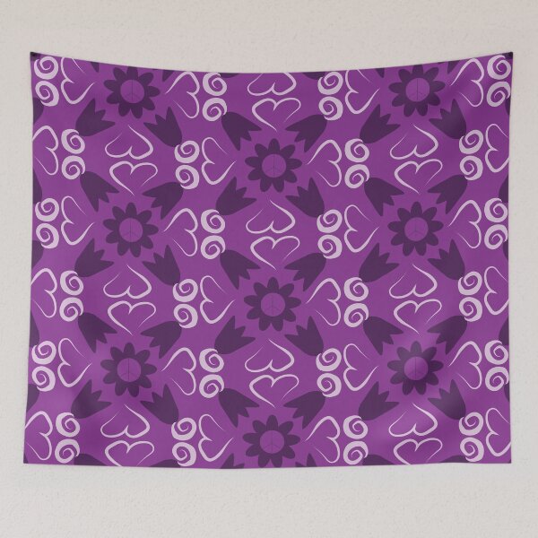 Item preview, Purple Peace Flowers Tulips Hearts in Square Orientation designed and sold by Digitalmyth's Designs.