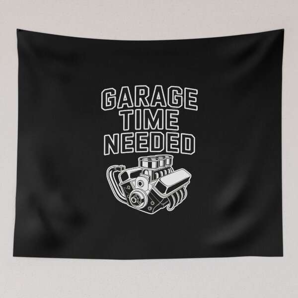 Item preview, “Garage Time Needed” Fathers Day Apparel – Vector Artwork with V-8 Engine designed and sold by Peter Stawicki.