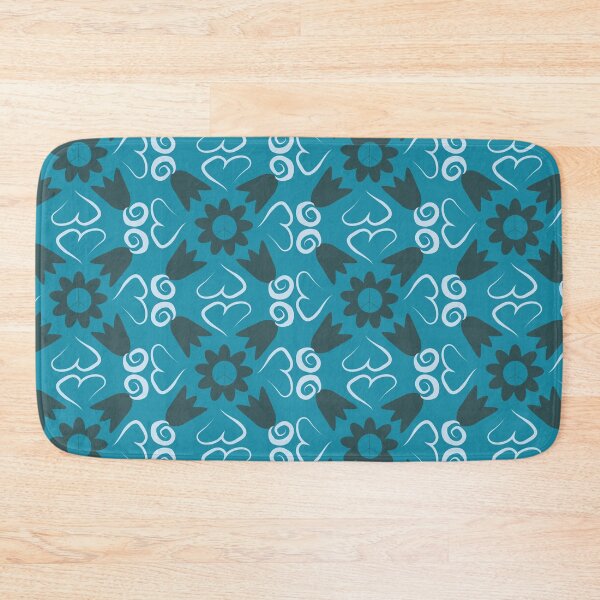 Item preview, Teal Peace Flowers Tulips Hearts in Square Orientation designed and sold by Digitalmyth's Designs.