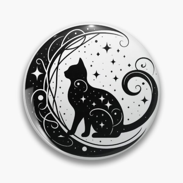 Item preview, Moon Cat – Mystical Celestial Illustration designed and sold by Dogandesighn.