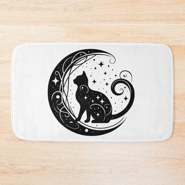 Item preview, Moon Cat – Mystical Celestial Illustration designed and sold by Dogandesighn.