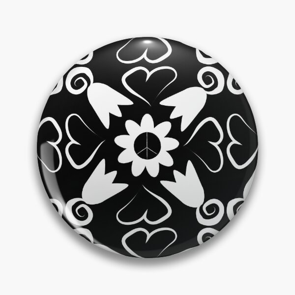 Item preview, White Peace Flowers Tulips Hearts in Square Orientation designed and sold by Digitalmyth's Designs.