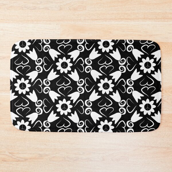 Item preview, White Peace Flowers Tulips Hearts in Square Orientation designed and sold by Digitalmyth's Designs.