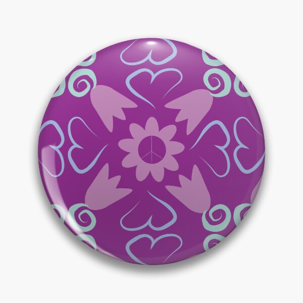 Item preview, Purple Peace Flowers Tulips Hearts in Square Orientation designed and sold by Digitalmyth's Designs.