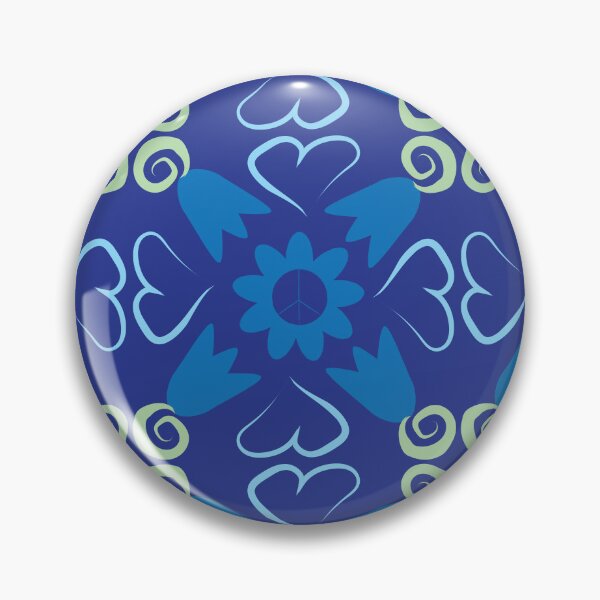 Item preview, Blue Peace Flowers Tulips Hearts in Square Orientation designed and sold by Digitalmyth's Designs.