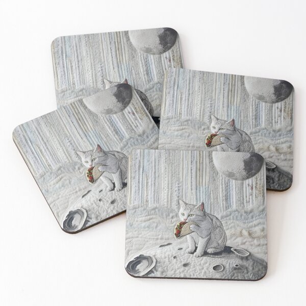 Item preview, Cat Eating Tacos on the Moon designed and sold by Angelandspot.