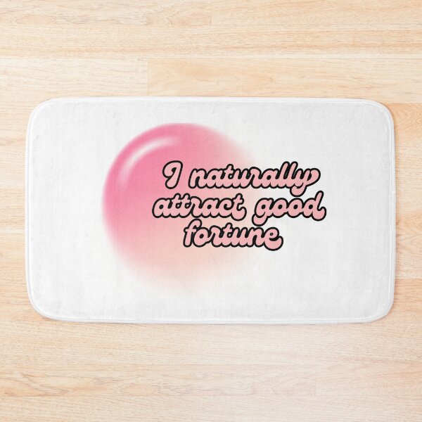 Item preview, I Naturally Attract Good Fortune – Pink Manifestation Quote Design designed and sold by teevraa.