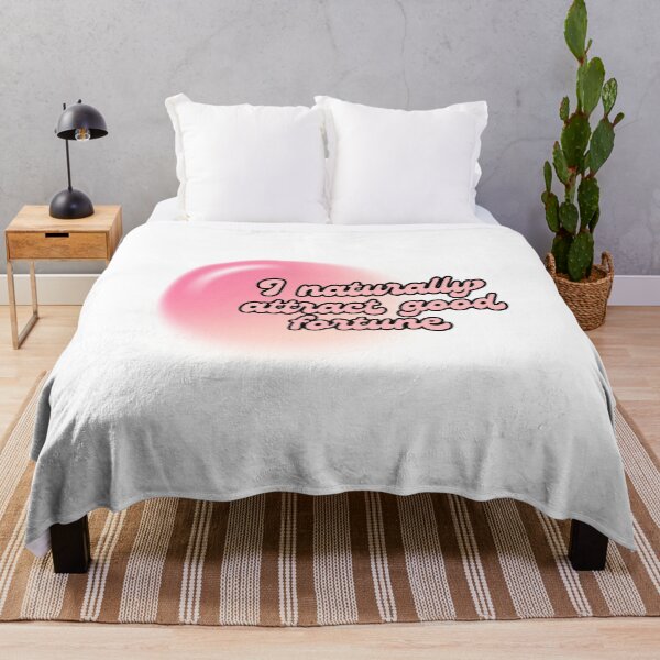 Item preview, I Naturally Attract Good Fortune – Pink Manifestation Quote Design designed and sold by teevraa.