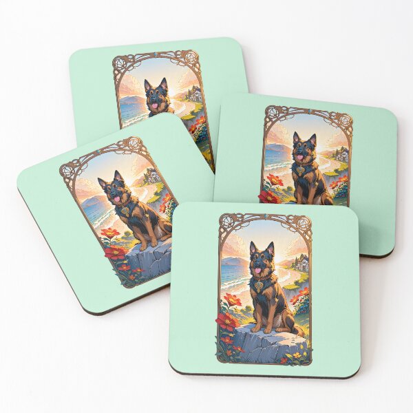 Item preview, Majestic German Shepherd Art Nouveau Dog Kids Gift designed and sold by BorgSpareParts.