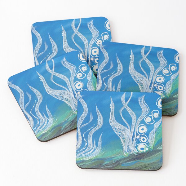 Item preview, Things Come Up • Abstract Underwater Flow with Seaweed Ribbons designed and sold by PeridotGypsy.