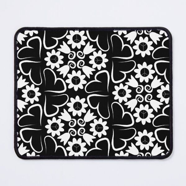Item preview, White Peace Flowers Tulips Hearts in Diamond Orientation designed and sold by Digitalmyth's Designs.