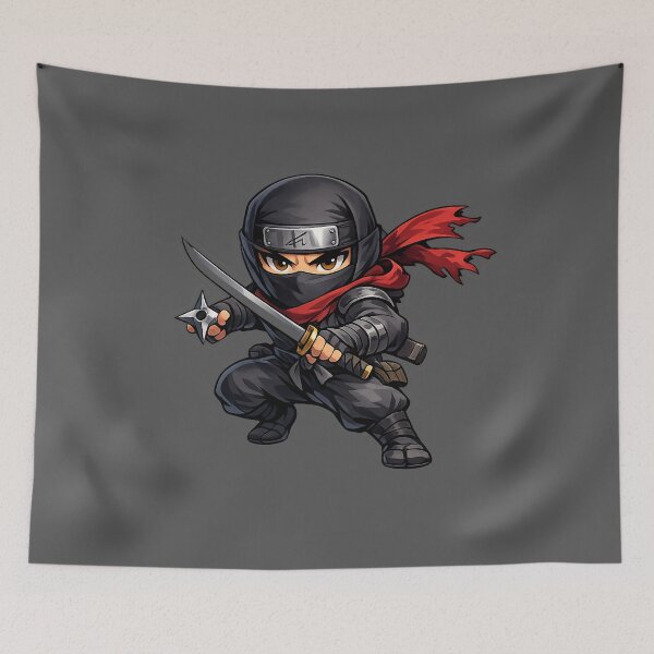 Item preview, Chibi Ninja Warrior Sticker – Cute Stealth Assassin Character designed and sold by DrizzyV.