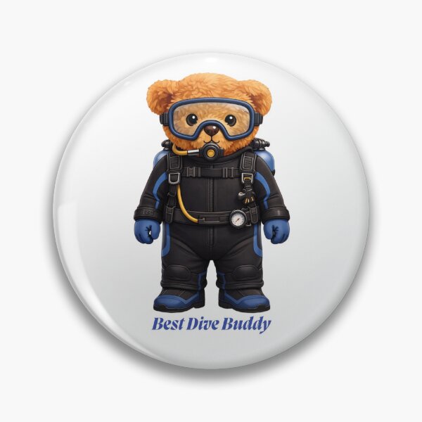 Item preview, Cute Scuba Diver Teddy Bear in Wetsuit - Ocean Adventure Gift designed and sold by CuteBear87.