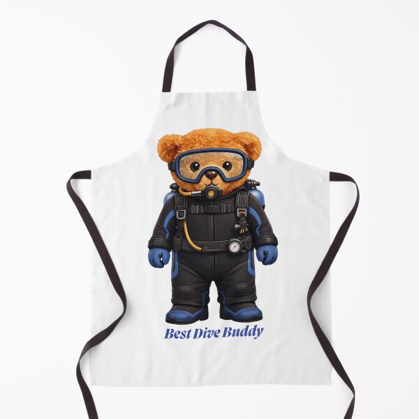 Item preview, Cute Scuba Diver Teddy Bear in Wetsuit - Ocean Adventure Gift designed and sold by CuteBear87.