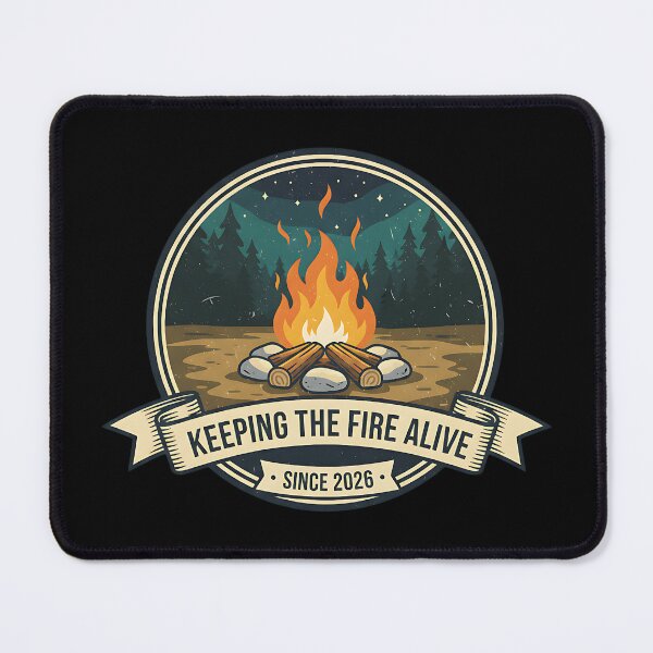 Item preview, Retro Kayaking River Forest Adventure Badge designed and sold by Silent Watch Threads..