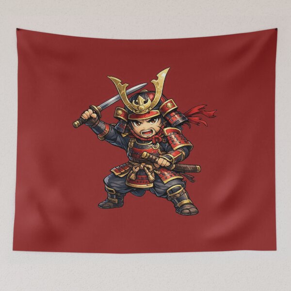 Item preview, Chibi Samurai Warrior Sticker – Japanese Armor Fighter designed and sold by DrizzyV.
