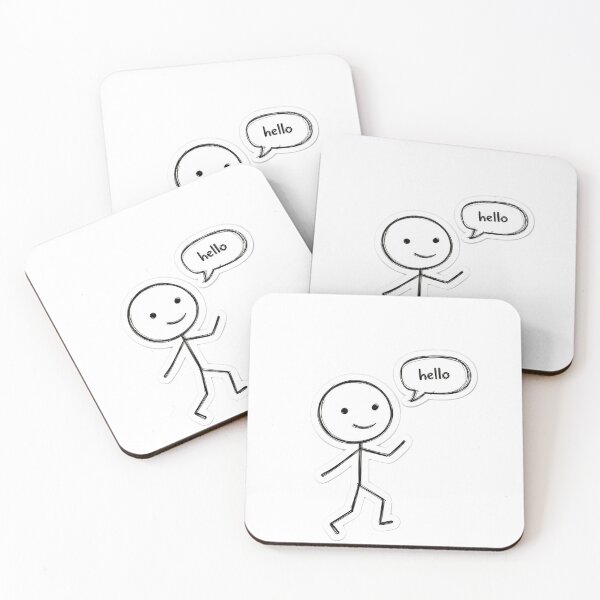 Item preview, Hello Stick Figure – Cute Line Art designed and sold by Articooler.