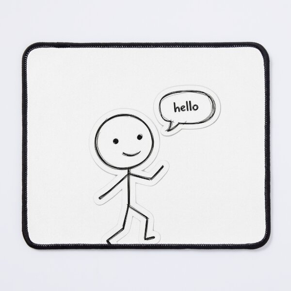Item preview, Hello Stick Figure – Cute Line Art designed and sold by Articooler.