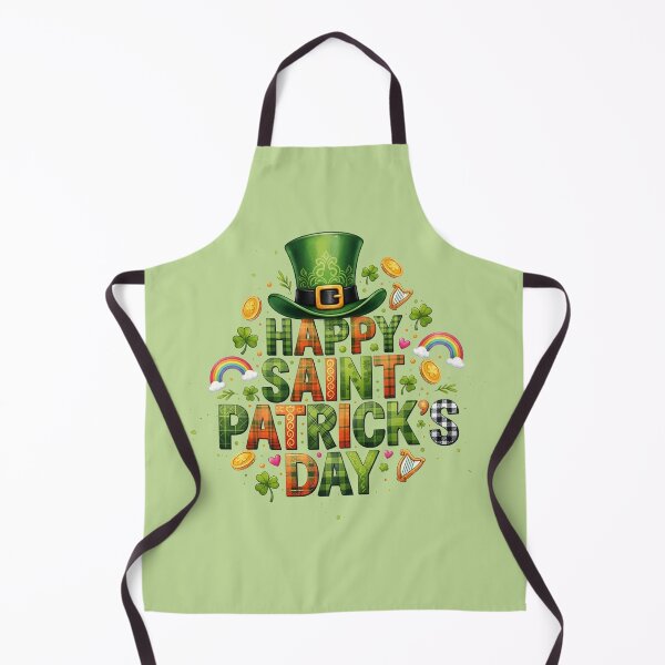 Item preview, Happy Saint Patrick’s Day Plaid Typography – Festive Clover & Rainbow Art designed and sold by CoquetteDigitalArt.