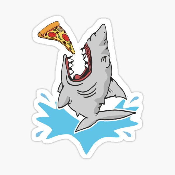 Shark eating pizza sale plush