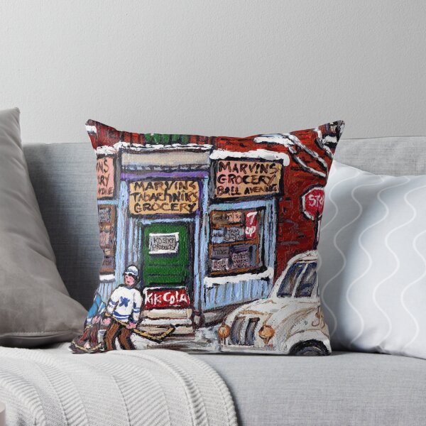 Item preview, MONTREAL DEPANNEUR PAINTINGS ORIGINAL FOR SALE STREET HOCKEY GAME MONTREAL ART CITY LANDSCAPES designed and sold by Carole  Spandau.