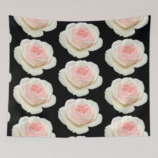 Item preview, Delicate white pink tea rose designed and sold by hollycooper.