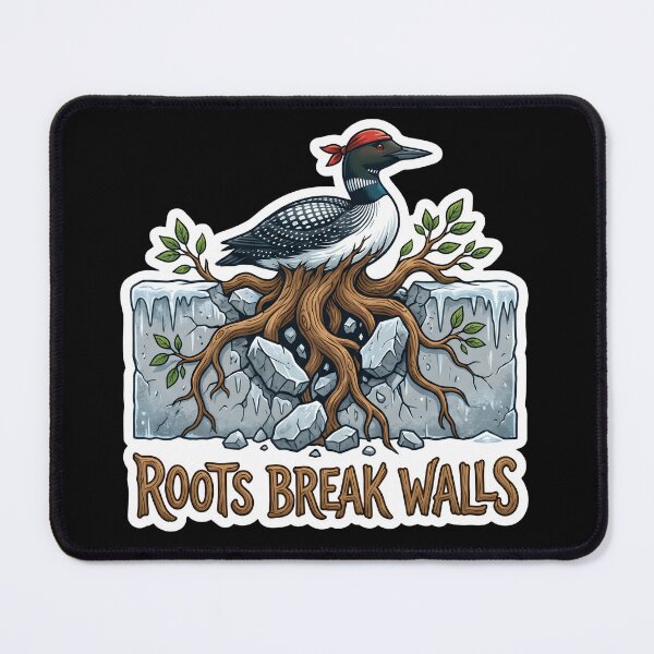 Item preview,  Rebel Loon Tree Roots Destroying Wall Protest designed and sold by The Grumpy Pet Club.