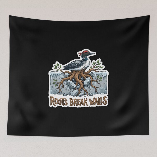 Item preview,  Rebel Loon Tree Roots Destroying Wall Protest designed and sold by The Grumpy Pet Club.