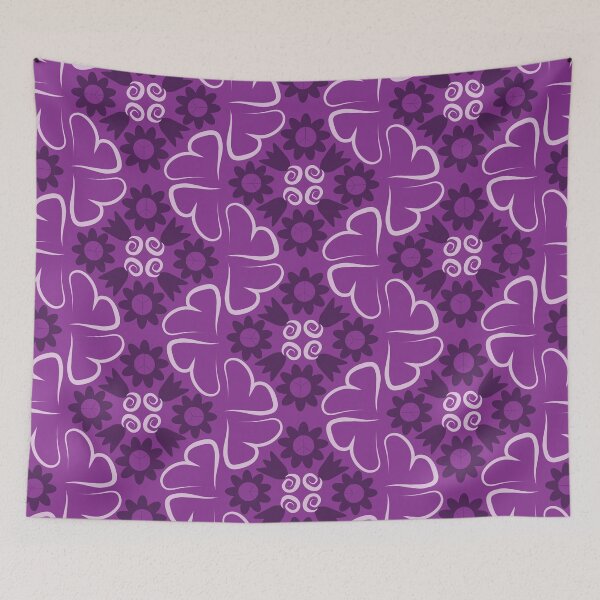 Item preview, Purples Peace Flowers Tulips Hearts in Diamond Orientation designed and sold by Digitalmyth's Designs.