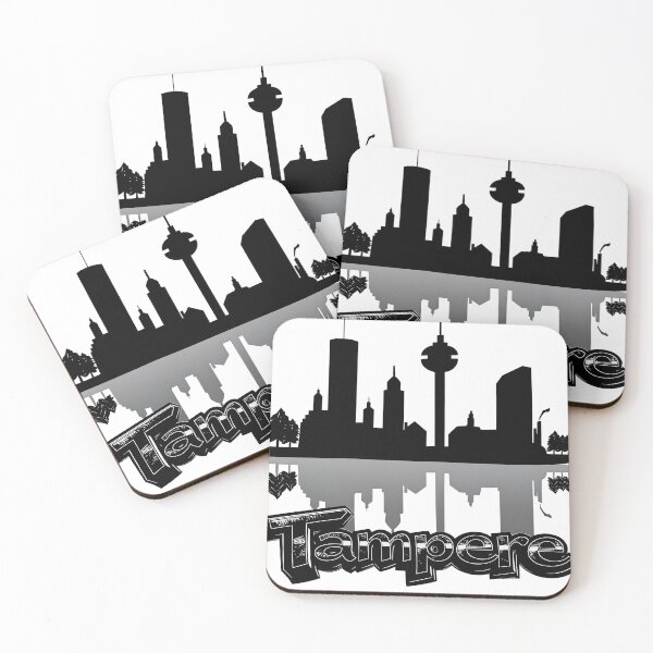 Item preview, Urban stillness, Tampere skyline in black and white designed and sold by LiskoDesign.