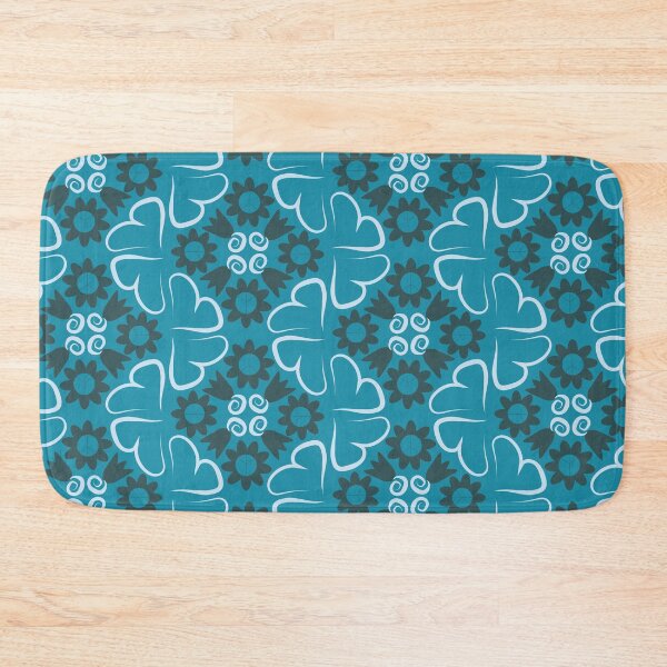 Item preview, Teal Peace Flowers Tulips Hearts in Diamond Orientation designed and sold by Digitalmyth's Designs.