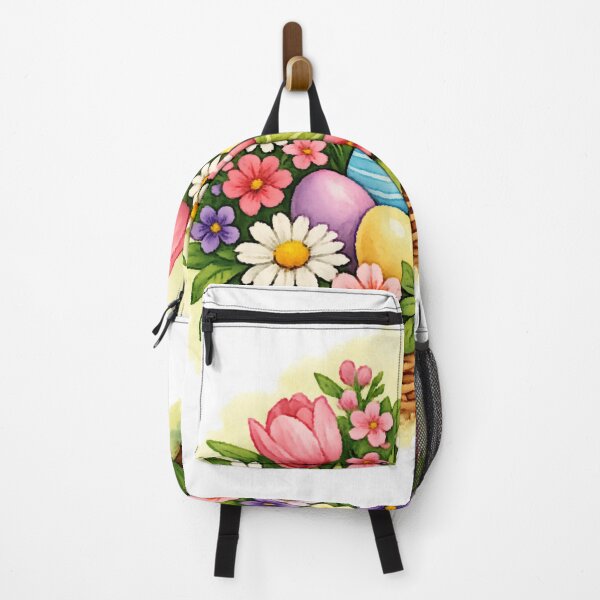 Item preview, Easter Spring Basket Oil Painting with Eggs & Flowers designed and sold by FunFitLife Studio.