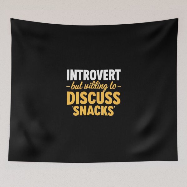 Item preview, Introvert But Willing To Discuss Snacks – Funny Quote designed and sold by matisweeb.