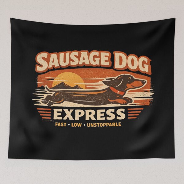 Item preview, Sausage Dog Express - Retro Vintage Dachshund / Doxie Owner designed and sold by Envision Designs.