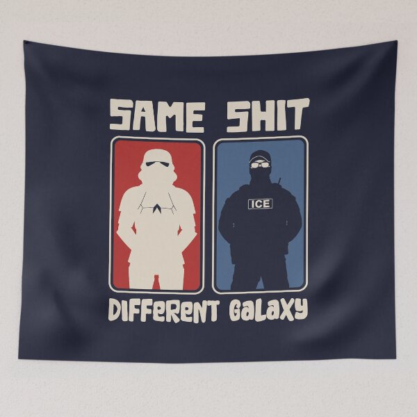 Item preview, Dystopian Enforcement Satire: Same Shit Different Galaxy designed and sold by sXe-art.