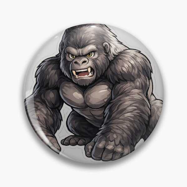 Item preview, Ferocious Gorilla Monster Sticker – Powerful Beast Illustration designed and sold by DrizzyV.