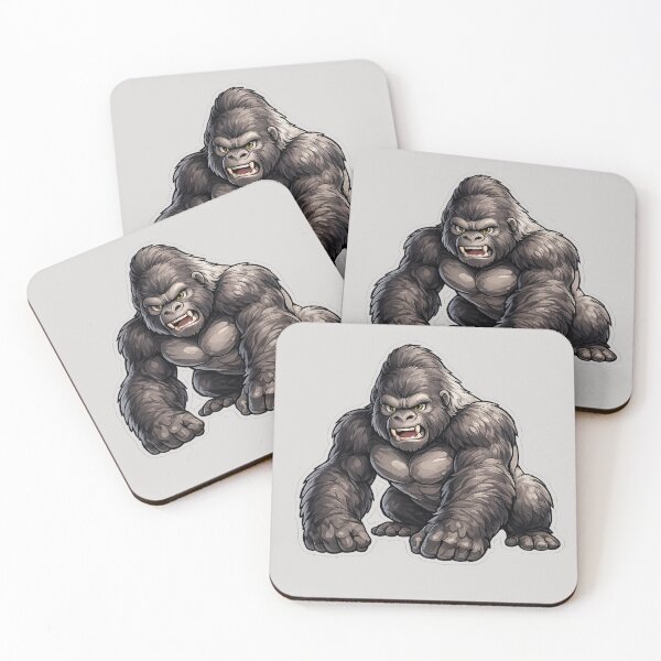 Item preview, Ferocious Gorilla Monster Sticker – Powerful Beast Illustration designed and sold by DrizzyV.