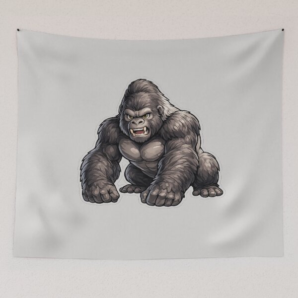 Item preview, Ferocious Gorilla Monster Sticker – Powerful Beast Illustration designed and sold by DrizzyV.